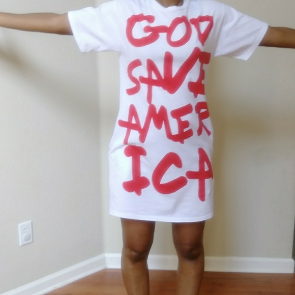 God save america t shirt dress Clearance